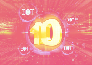 Number 10 with red background